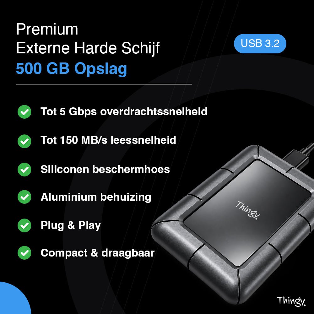 Thingy® Externe Harde Schijf 500 GB | USB-C - Thingy