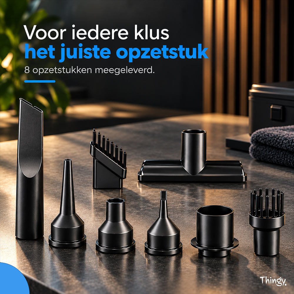 Thingy® Premium 4-in-1 Auto Stofzuiger | Zuigen, Blazen, Opblazen & Vacuüm Trekken - Thingy