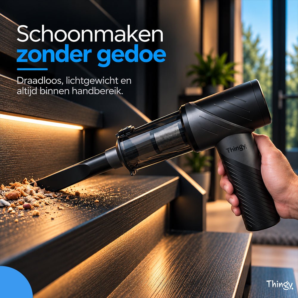 Thingy® Premium 4-in-1 Auto Stofzuiger | Zuigen, Blazen, Opblazen & Vacuüm Trekken - Thingy