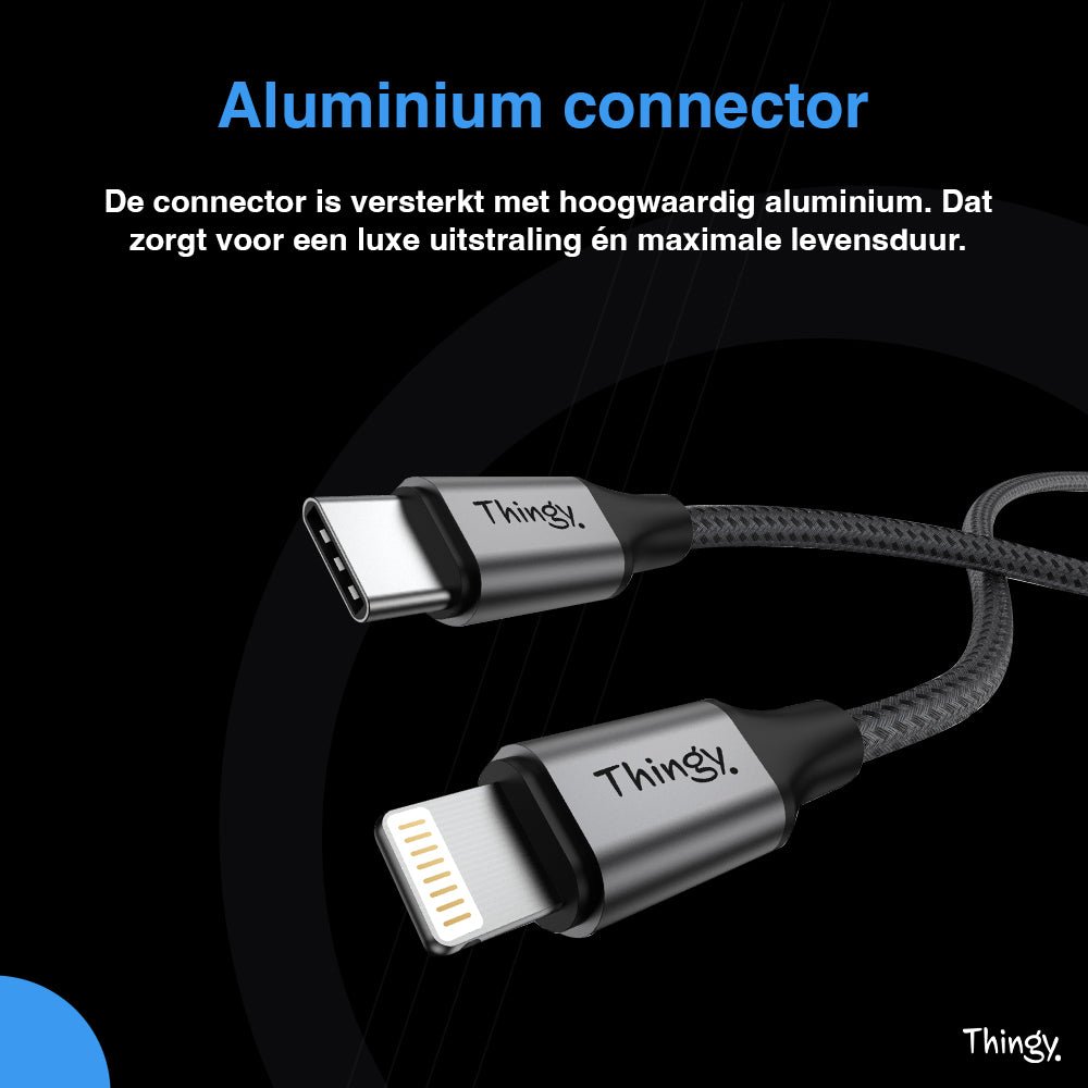 Thingy® Premium USB - C naar Lightning Kabel 2 Meter - Thingy