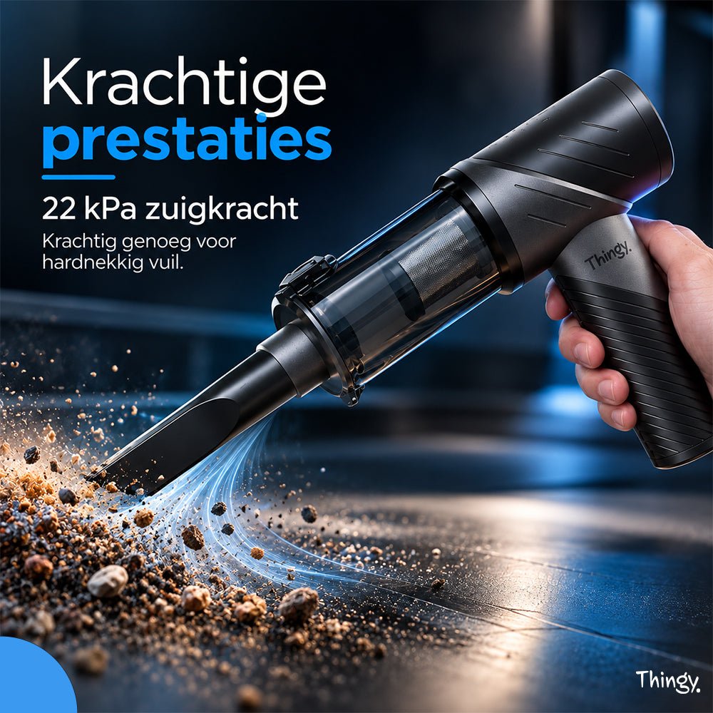 Thingy® Premium 4-in-1 Auto Stofzuiger | Zuigen, Blazen, Opblazen & Vacuüm Trekken - Thingy